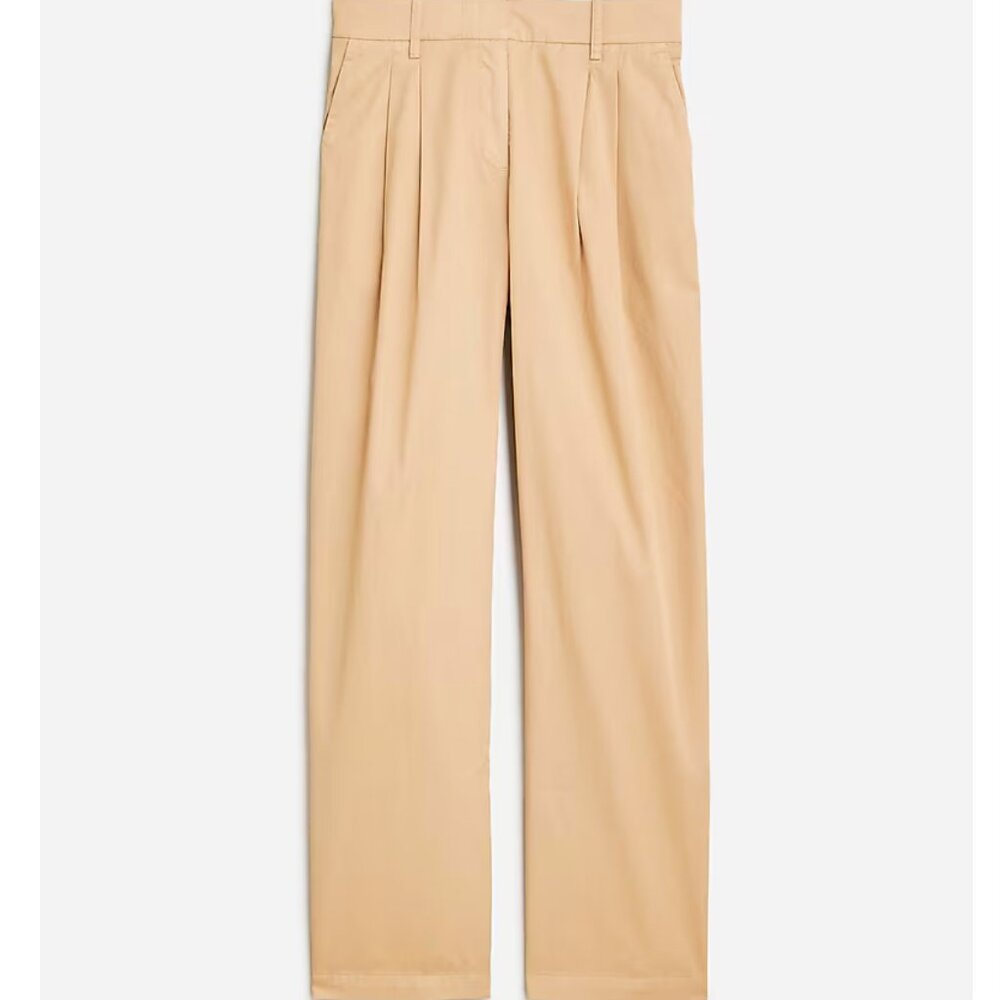 J. Crew Wide-leg Essential pant in cotton poplin sz 6